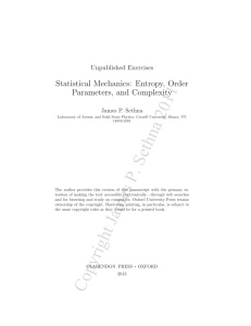 Statistical Mechanics: Entropy, Order Parameters, and Complexity