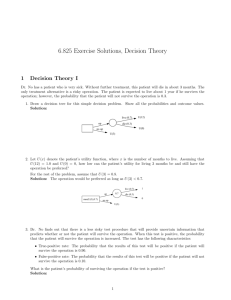 6.825 Exercise Solutions, Decision Theory