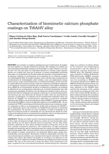 Characterization of biomimetic calcium phosphate coatings