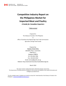 Competitive Industry Report on the Philippines Market for Imported