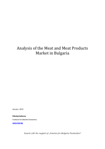 Analysis of the Meat and Meat Products Market in Bulgaria