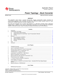 Power Topology – Buck Converter