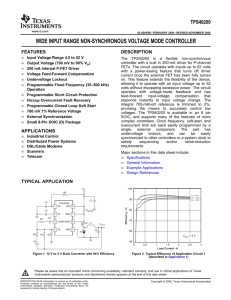 Wide Input Range Non-Synchronous Voltage Mode Controller (Rev. B)