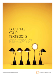 tailoring your textbooks