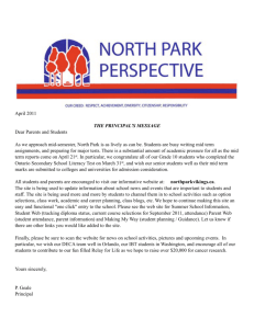 North Park Newsletter - April 2011