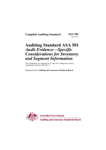 Compiled Auditing Standard ASA 501