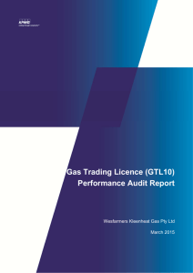 Gas Trading Licence (GTL10) Performance Audit Report