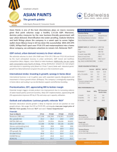 asian paints - Edelweiss Research