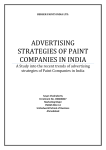 advertising strategies of paint companies in india