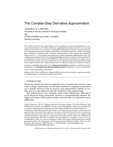 The Complex-Step Derivative Approximation