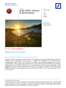 India 2020: Utilities & Renewables