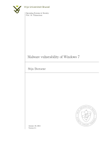 Malware vulnerability of Windows 7