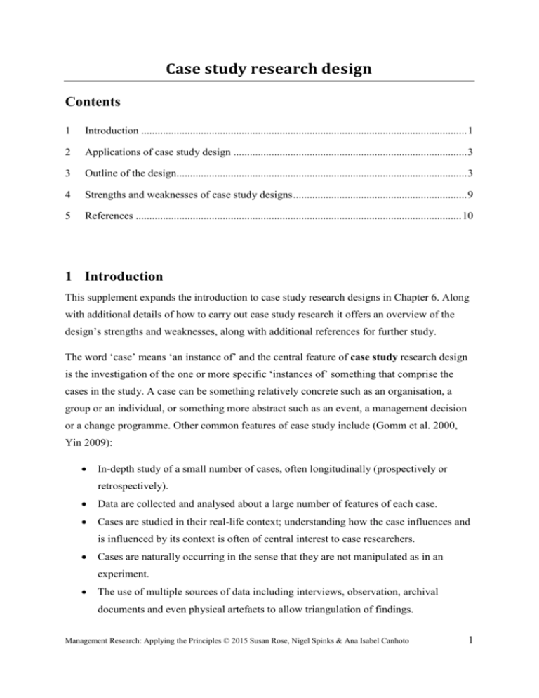 case study research design example pdf