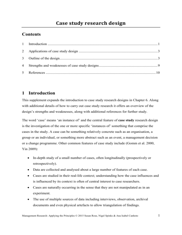 Case Study Research Design
