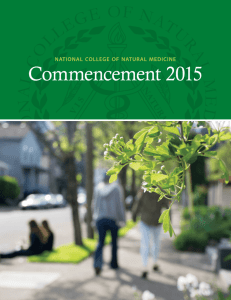 Commencement 2015 - NCNM Student Services