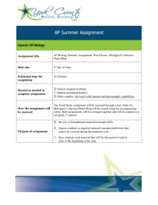 AP Biology - York County Schools