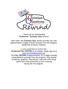 CQ Rewind 12-09-2012 Summary-How Reliable Are Your Promises