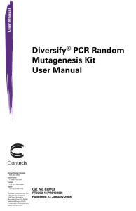 Diversify® PCR Random Mutagenesis Kit