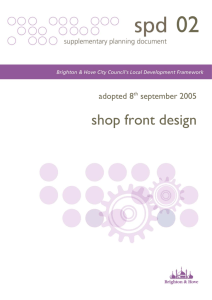 Shop Front Design - Brighton & Hove City Council
