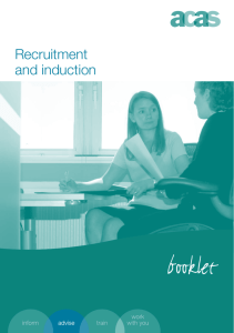 Recruitment and induction booklet