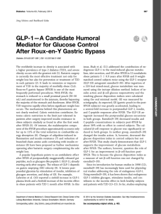 GLP-1—A Candidate Humoral Mediator for Glucose Control After