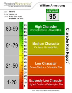 Character Risk Report