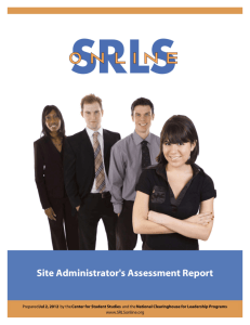 for Site Administrator's Assessment Report