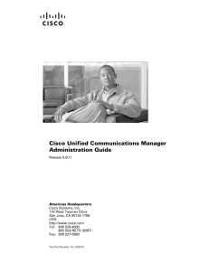Cisco Unified Communications Manager Administration Guide