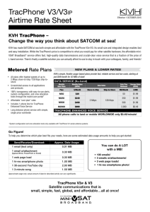 TracPhone® V3/V3IP Airtime Rate Sheet