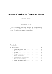 Intro to Classical & Quantum Waves