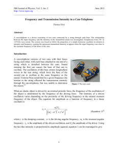 Frequency and Transmission Intensity in a Can