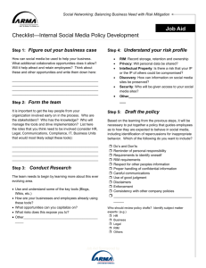 Job Aid Checklist—Internal Social Media Policy Development
