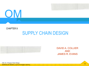 Chapter 9 - Supply Chain Design