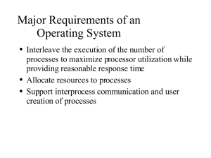 Major Requirements of an Operating System