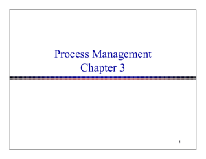 Process Management Chapter 3