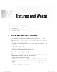 Fixtures and Waste