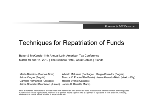 Techniques for Repatriation of Funds