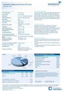 Analytics Balanced Fund of Funds