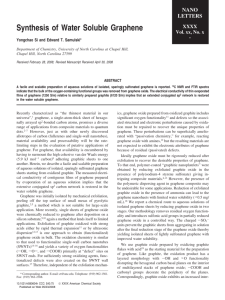 Synthesis of Water Soluble Graphene