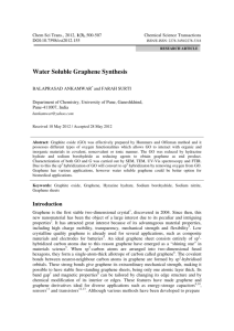 Water Soluble Graphene Synthesis
