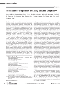 The Superior Dispersion of Easily Soluble Graphite