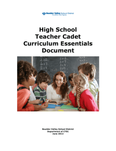 Teacher Cadet - Boulder Valley School District