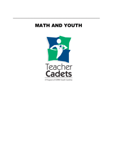 MATH AND YOUTH - Teacher Cadets