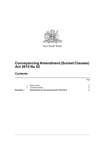 Conveyancing Amendment (Sunset Clauses) Act 2015