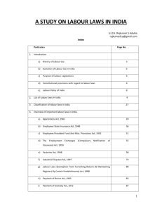 a study on labour laws in india