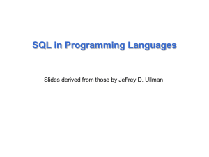 SQL in Programming Languages