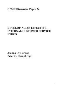 Developing an Effective Internal Customer Service Ethos.TMP