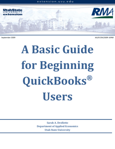 A Basic Guide for Beginning QuickBooks® Users