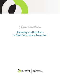 Graduating from QuickBooks to Cloud Financials and Accounting
