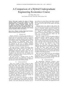 A Comparison of a Hybrid Undergraduate Engineering Economics